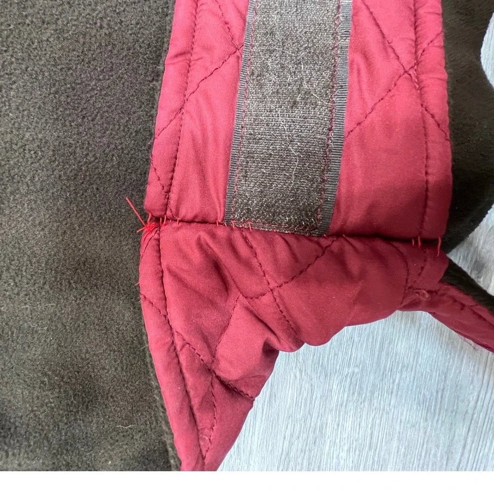 Companion Road Dog Jacket XL Burgundy Quilted Fleece‎ Lined Reflective Safety